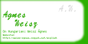 agnes weisz business card