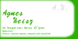 agnes weisz business card